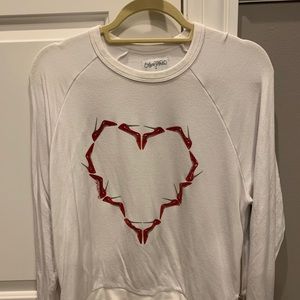 Lauren Moshi white Tiana high heel heart, small